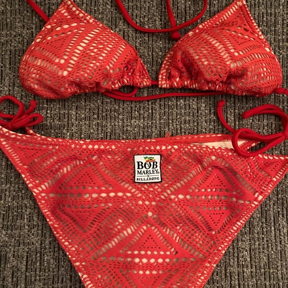 Orange Crochet Bikini Set - Picture 2 of 2